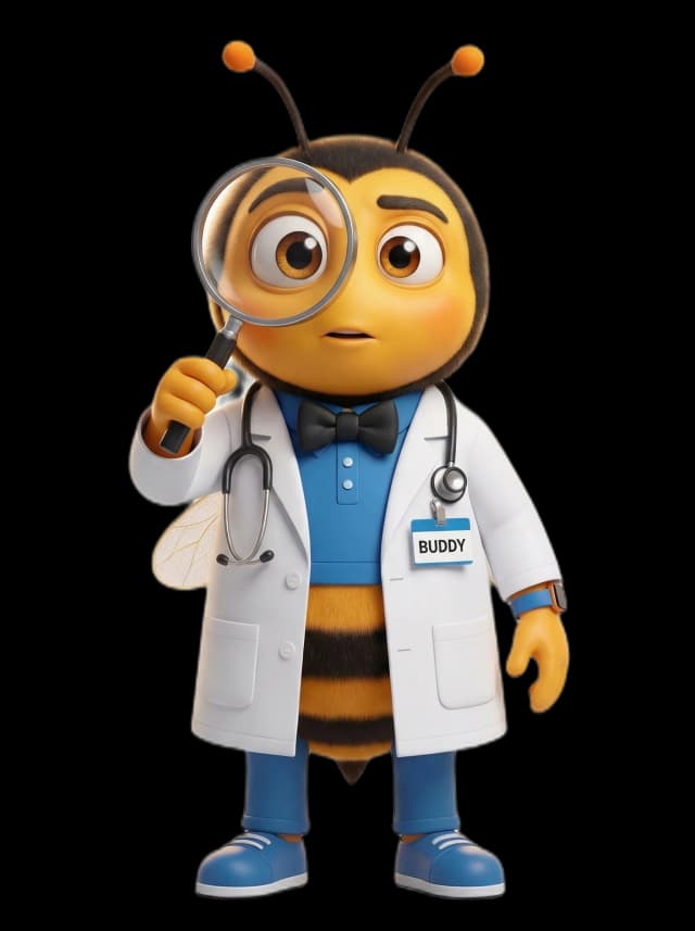 Buddy the Bee searching for a code