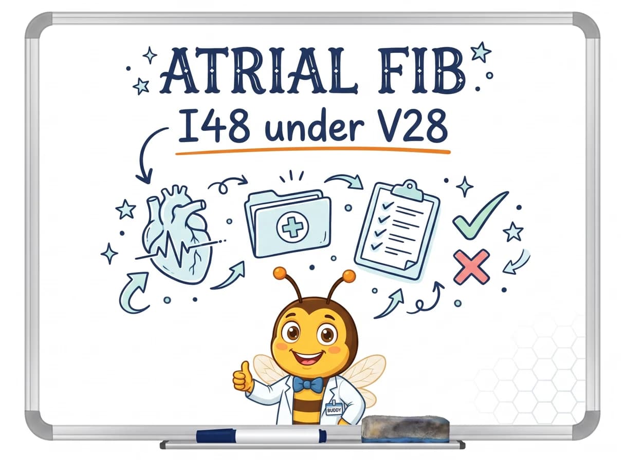 Atrial Fibrillation HCC Coding: I48 & V28