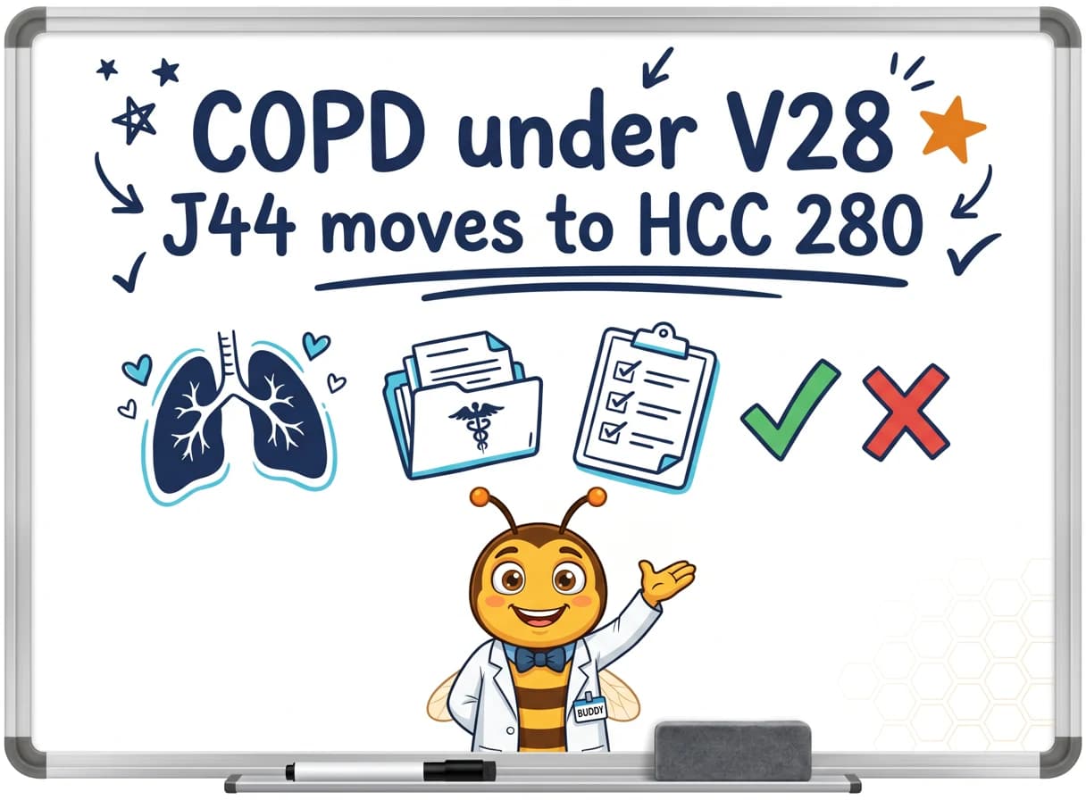 COPD HCC Coding: J44.9 Still Maps to HCC 280