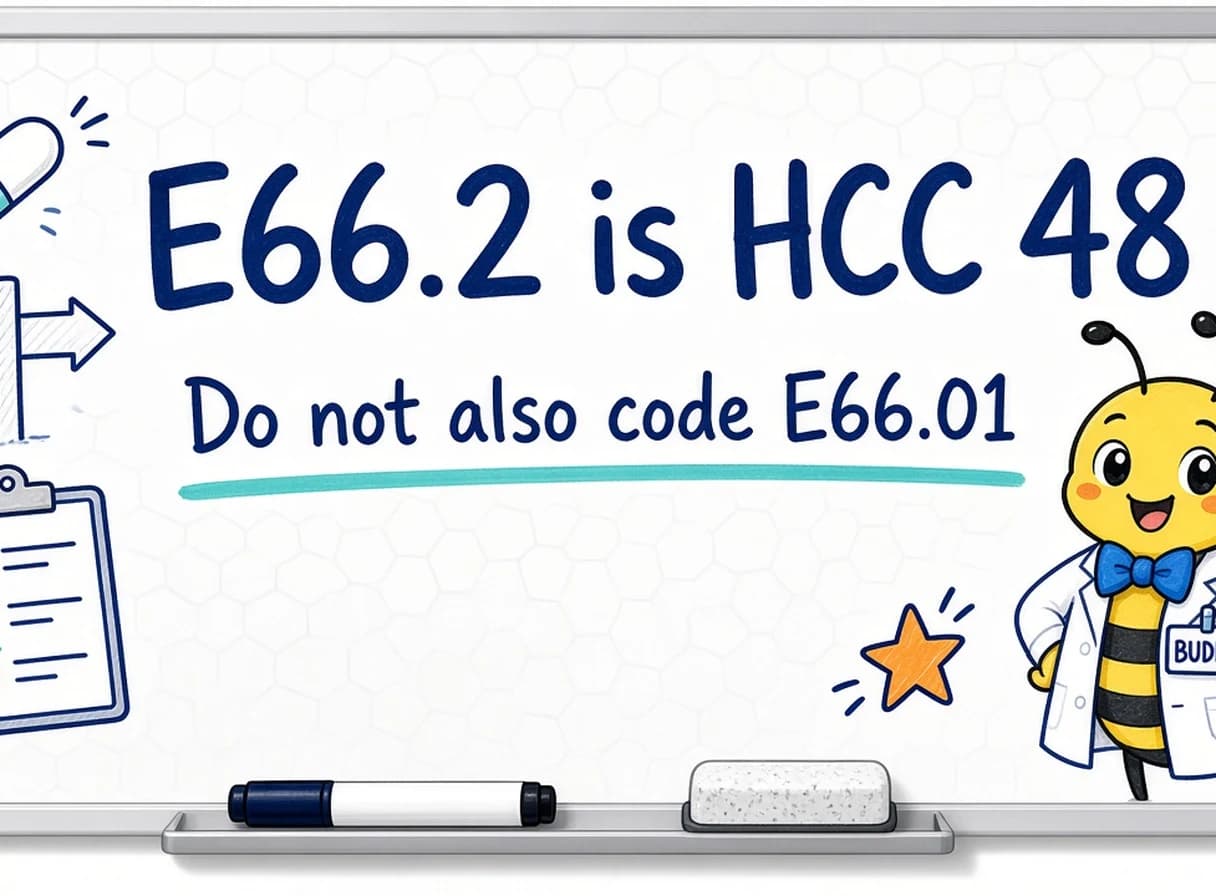 E66.2 Maps to HCC 48 in V28. Do Not Also Code E66.01