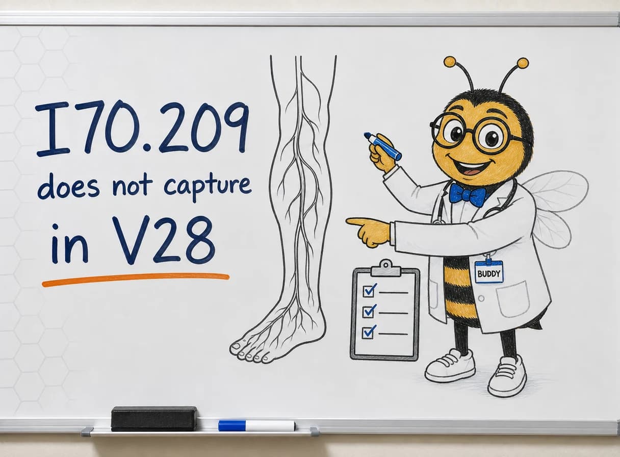 I70.209 Does Not Capture in V28: Which PAD Codes Still Do