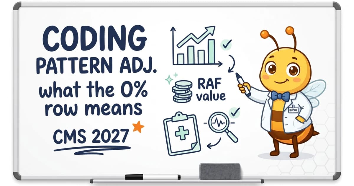 CMS Coding Pattern Adjustment 2027: What the 0% Row on the Fact Sheet Actually Means