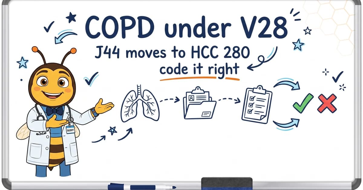 COPD HCC V28: J44 Moves to HCC 280