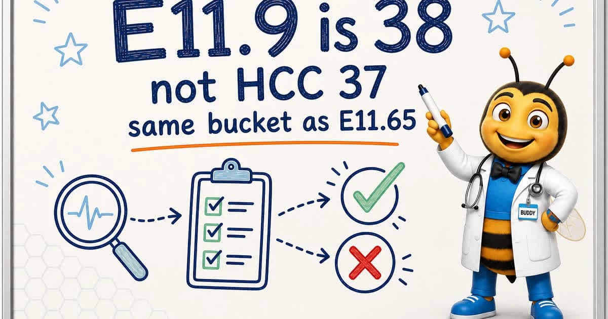 E11.9 Maps to HCC 38 in V28, Not HCC 37