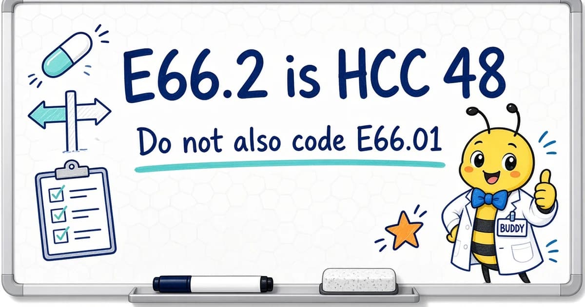 E66.2 Maps to HCC 48 in V28. Do Not Also Code E66.01