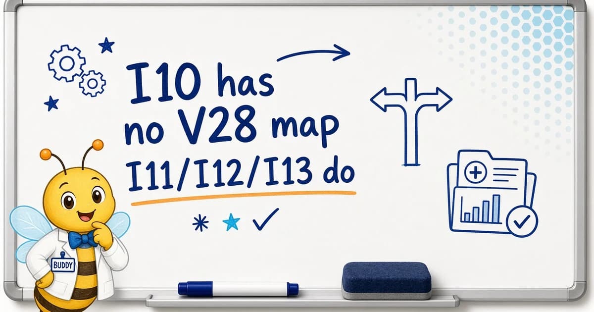 I10 Does Not Map in V28. Hypertensive Heart and CKD Combos Do.