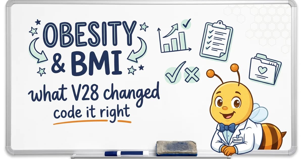 Obesity HCC Coding: E66.9 Has No V28 HCC