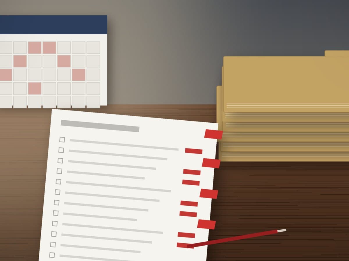 Chart folders with a red-flagged worklist and a wall calendar on a coding desk, for a Medicare Advantage diagnosis-delete FCA settlement