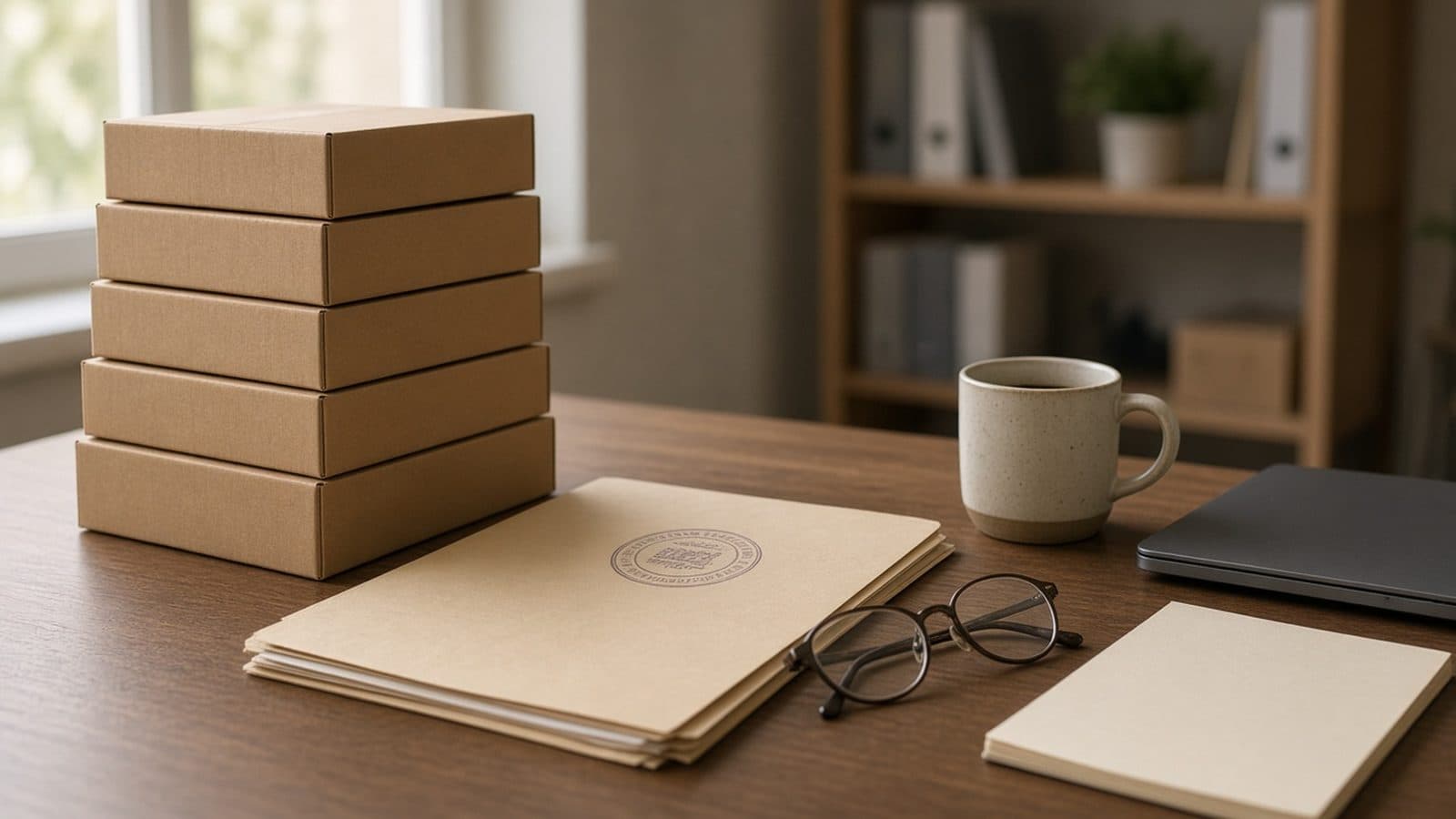 Closed DMEPOS shipping cartons beside a Preclusion List folder on a coding desk for the CMS MA payment bar