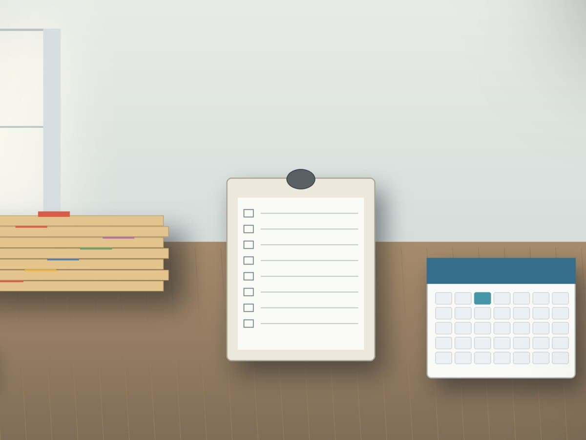 A home health billing desk with claim folders, a supply checklist, and a calendar marked for a January consolidated billing update