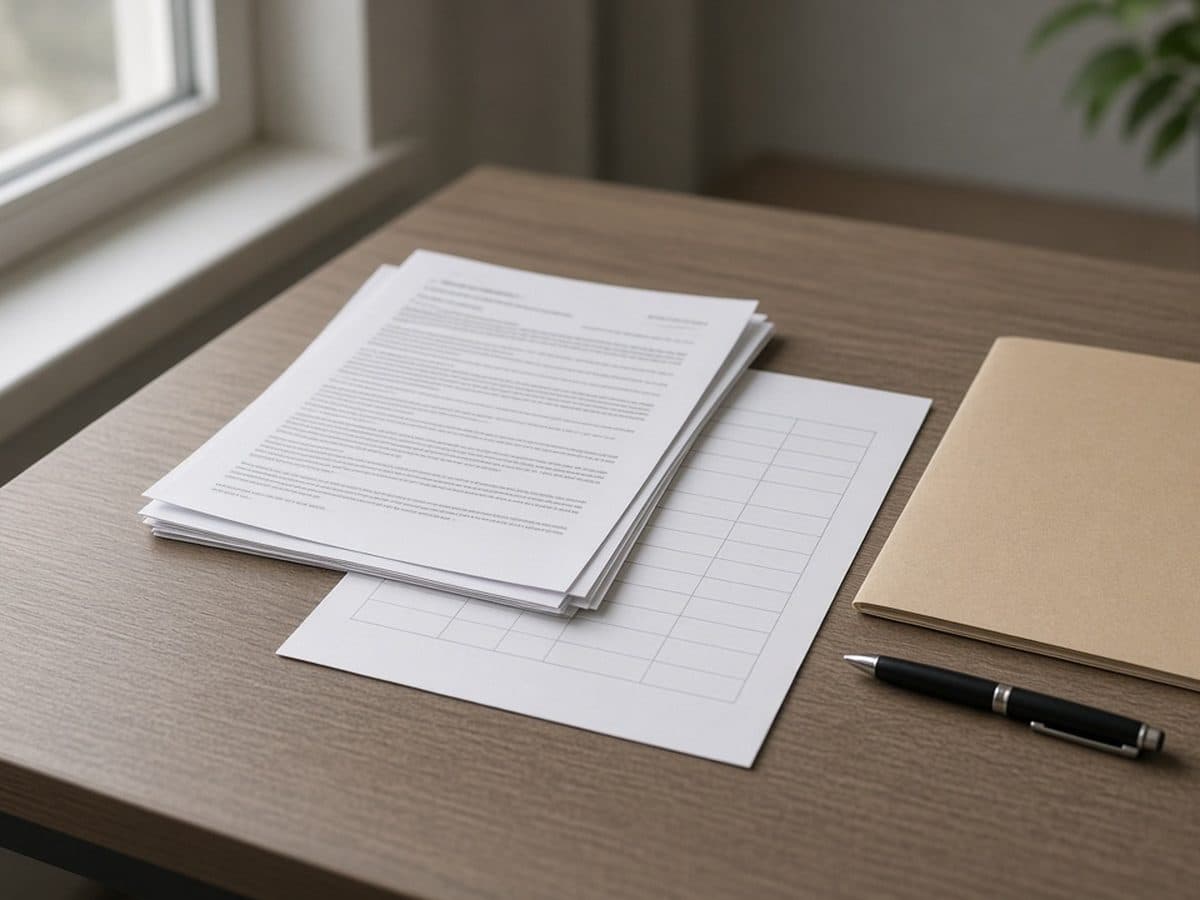 Printed CMS OPPS quarterly update transmittal and blank outpatient coding worksheet on a hospital billing desk
