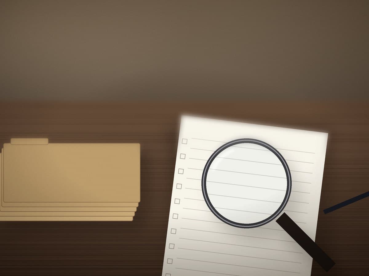 Magnifying glass over a blank coding worksheet and audit folders, illustrating the OIG UnitedHealthcare Texas high-risk diagnosis audit