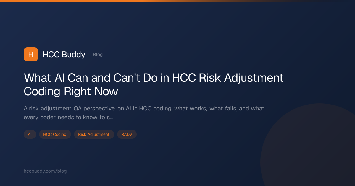 What AI Can and Can't Do in HCC Risk Adjustment | HCC Buddy